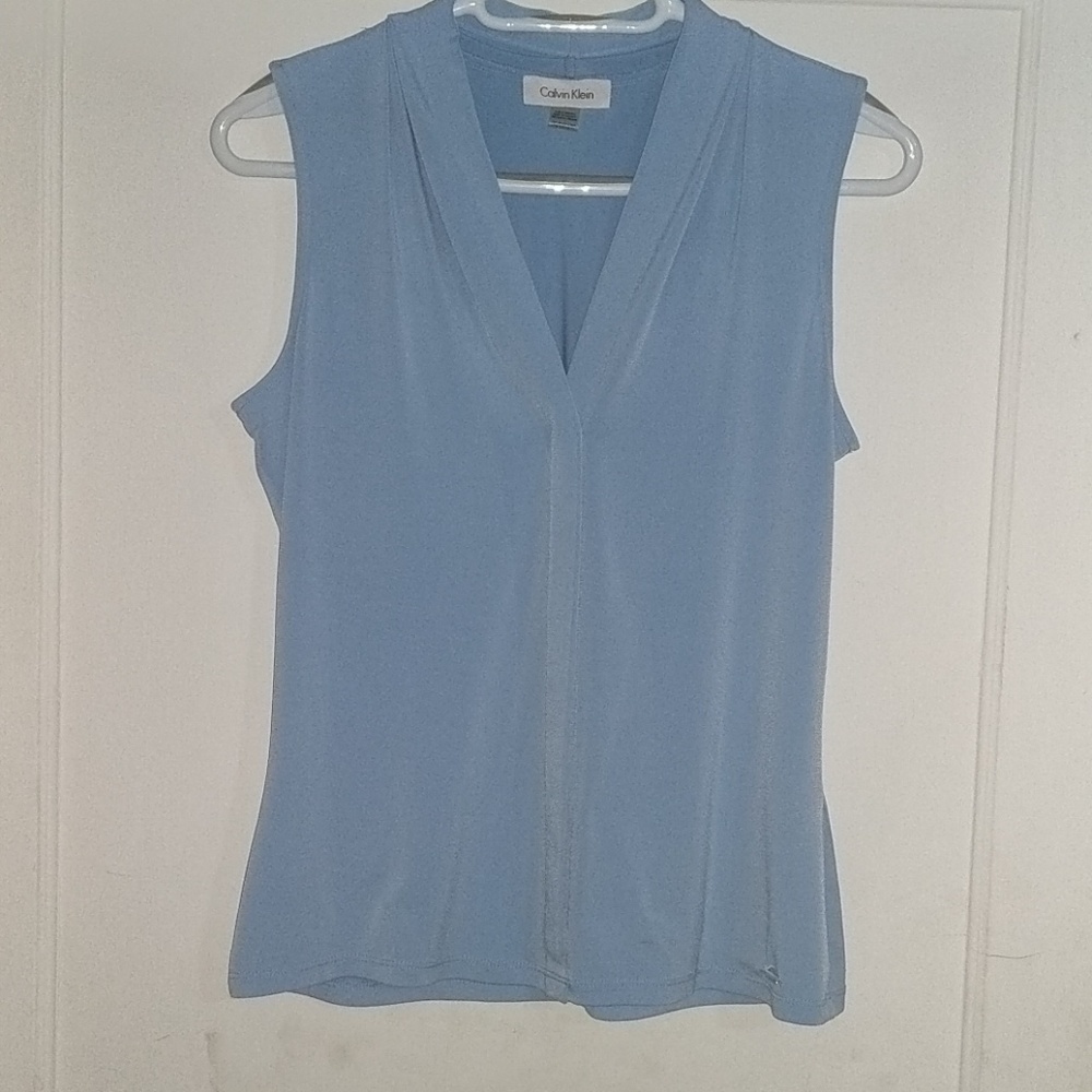 Calvin Klein Sleeveless Shell - Powder Blue